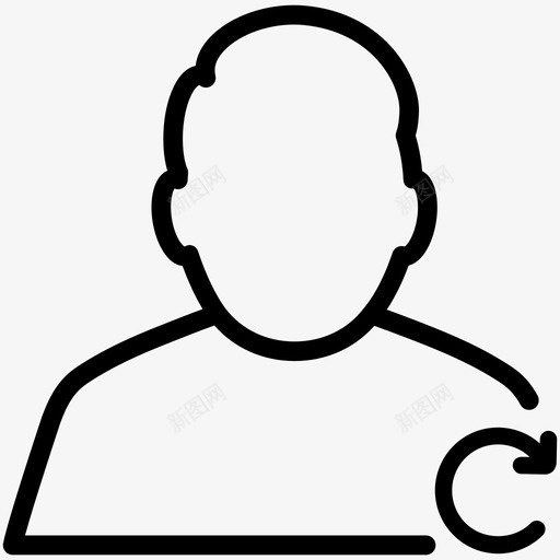 用户重新加载男配置文件图标svg_新图网 https://ixintu.com 用户4 用户重新加载 男 配置文件