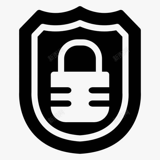 锁安全防护图标svg_新图网 https://ixintu.com 安全 安全标志图标 锁 防护