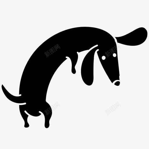 狗转身动物背部图标svg_新图网 https://ixintu.com 动物 宠物 狗 狗转身 背部 腊肠