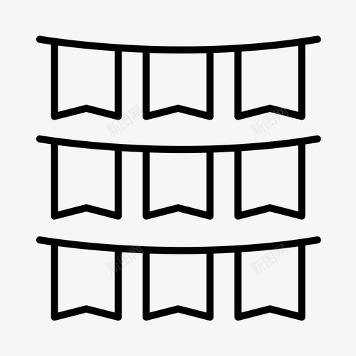 彩旗马戏团集市图标svg_新图网 https://ixintu.com 主题公园 嘉年华和马戏团 彩旗 边展 集市 马戏团