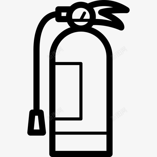 灭火器消防员火焰图标svg_新图网 https://ixintu.com 消防员 火焰 灭火器 粗体轮廓