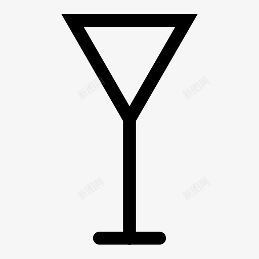 马提尼杯玻璃器皿图标svg_新图网 https://ixintu.com 玻璃器皿 马提尼杯