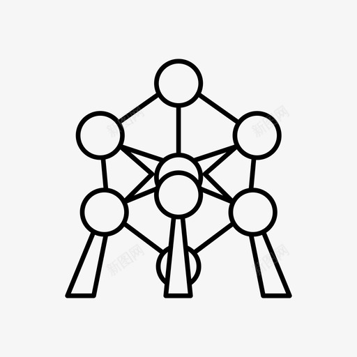 原子弹比利时布鲁塞尔图标svg_新图网 https://ixintu.com 原子弹 布鲁塞尔 建筑 比利时 纪念碑