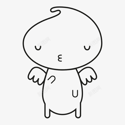 小便认真可爱有趣图标svg_新图网 https://ixintu.com 卡瓦伊 可爱 小便认真 有趣