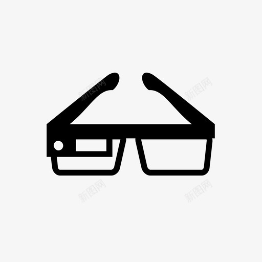 玻璃小工具谷歌图标svg_新图网 https://ixintu.com 可穿戴 小工具 玻璃 科技 谷歌