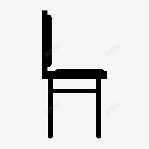 旧木质室内椅图标svg_新图网 https://ixintu.com 旧木质室内椅