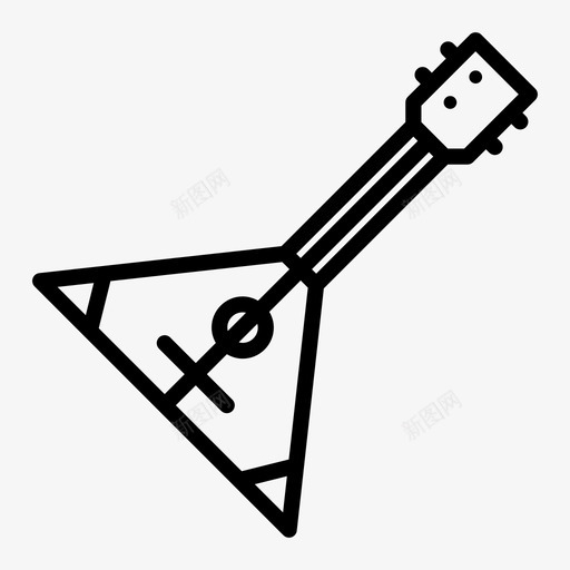 巴拉莱卡图标svg_新图网 https://ixintu.com 巴拉莱卡