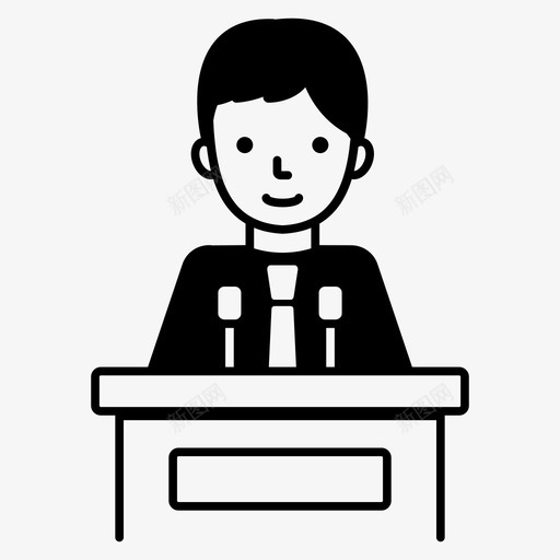 政治家外交官演讲人图标svg_新图网 https://ixintu.com 外交官 政治家 演讲人 演讲者 职业