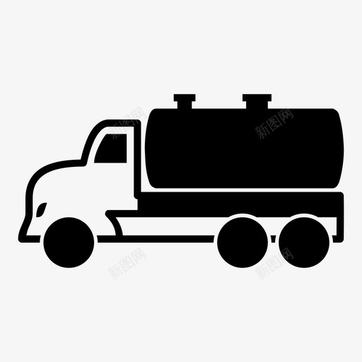 卡车送货油罐车图标svg_新图网 https://ixintu.com 交通 卡车 油罐车 运输 送货