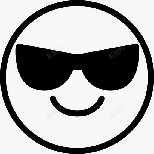 酷表情人物图标svg_新图网 https://ixintu.com 人物 表情 表情线 酷