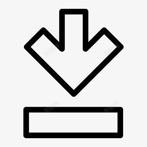 最底层倒下后退图标svg_新图网 https://ixintu.com 倒下 后退 导航箭头爸爸 撤退 最底层