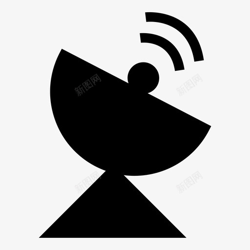 卫星通信网络图标svg_新图网 https://ixintu.com wifi 卫星 地图和导航符号 无线 网络 通信