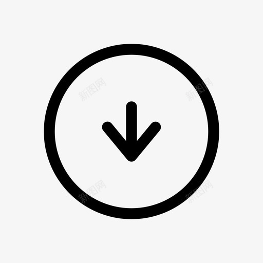下移箭头方向图标svg_新图网 https://ixintu.com 下移 媒体杂项 方向 箭头