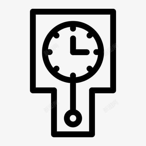 挂钟时间计时器图标svg_新图网 https://ixintu.com 挂钟 时间 计时器