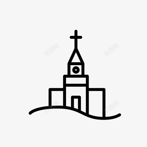 教堂十字架圣诞节布景3图标svg_新图网 https://ixintu.com 十字架 圣诞节布景3 教堂