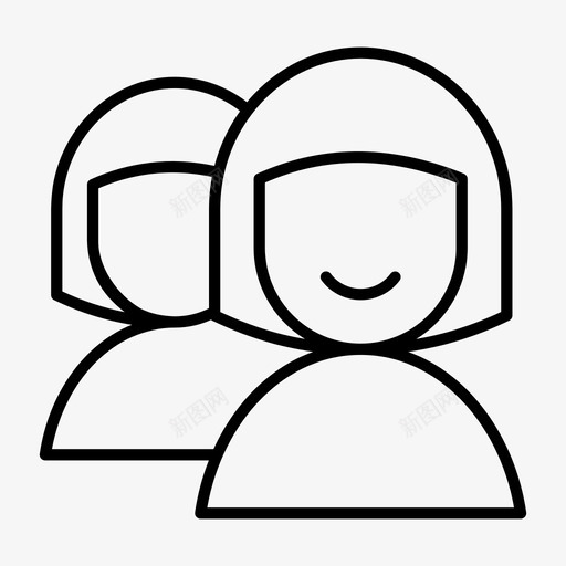 用户化身女孩界面用户图标svg_新图网 https://ixintu.com 个人资料 化身女孩 用户 界面用户