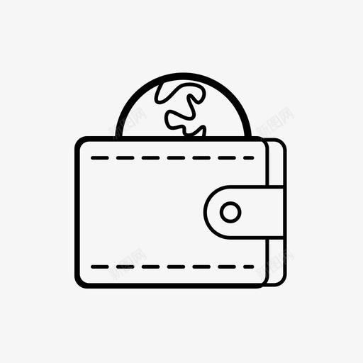 全球经济全球货币图标svg_新图网 https://ixintu.com 世界 全球 全球经济 支出 货币 钱包