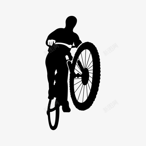 自行车泥土下坡图标svg_新图网 https://ixintu.com 下坡 小径 泥土 耐力赛 自行车 运动