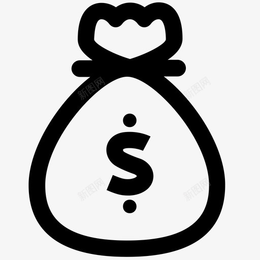 钱袋现金金融图标svg_新图网 https://ixintu.com 现金 金融 钱袋