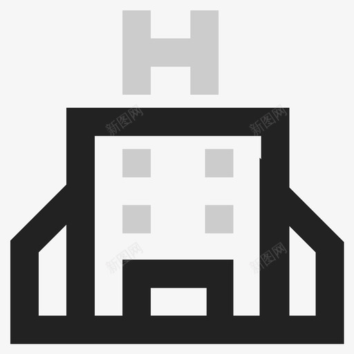 大楼医院医务室图标svg_新图网 https://ixintu.com 24号线建筑 医务室 医疗中心 医院 大楼 疗养院