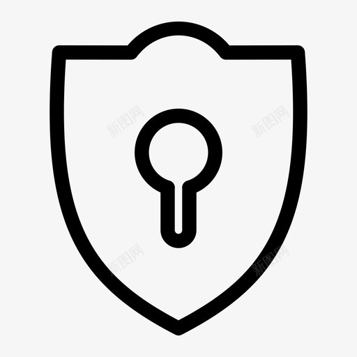 锁和盾密码保护图标svg_新图网 https://ixintu.com 保护 安全 密码 锁和盾