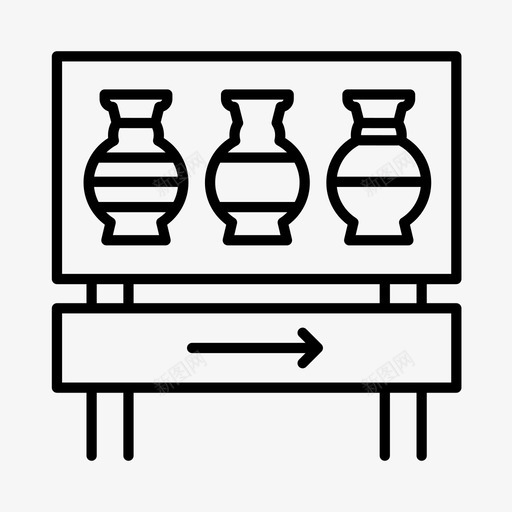 博物馆标志古物美术馆图标svg_新图网 https://ixintu.com 博物馆标志 古物 展览 画廊和博物馆 美术馆 陶器