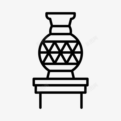 雕塑古董手工艺品图标svg_新图网 https://ixintu.com 博物馆 古董 手工艺品 画廊 画廊和博物馆 陶瓷 雕塑