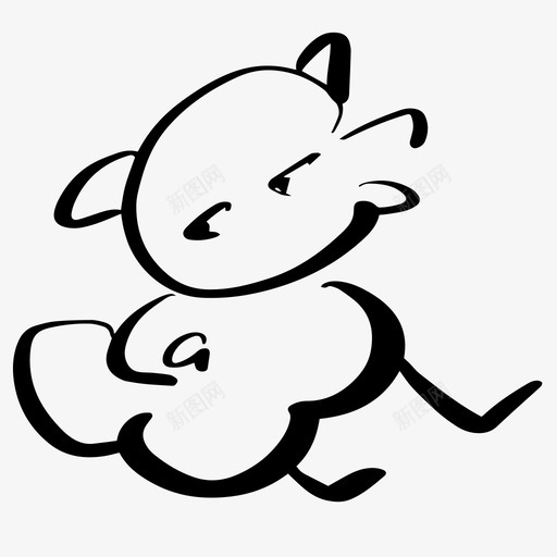 猪宝宝人形卡通图标svg_新图网 https://ixintu.com 人形 卡通 小猪 手势 手绘 手绘超现实人物 猪宝宝