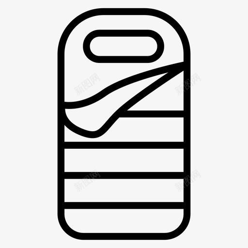 睡袋露营晚上图标svg_新图网 https://ixintu.com 晚上 睡袋 露营