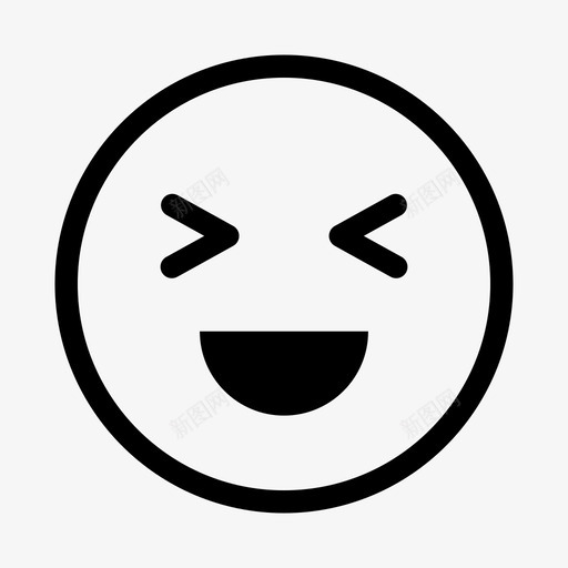 笑表情大笑图标svg_新图网 https://ixintu.com 大笑 微笑 社交网络 笑 表情 表情微笑