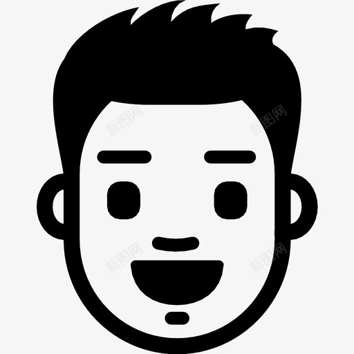 男人兴奋脸男人图标svg_新图网 https://ixintu.com 微笑 男人 男人兴奋 脸 面部表情和情绪
