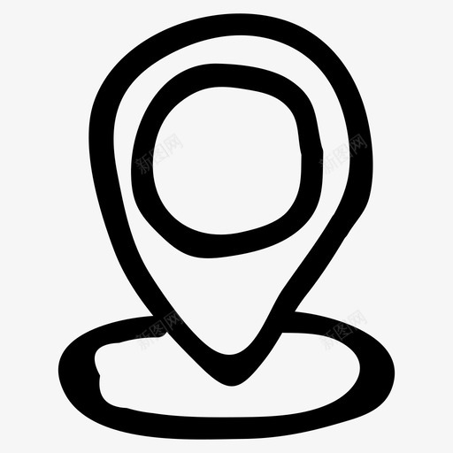 地图针gps导航图标svg_新图网 https://ixintu.com gps 地图和导航手绘 地图针 导航 点