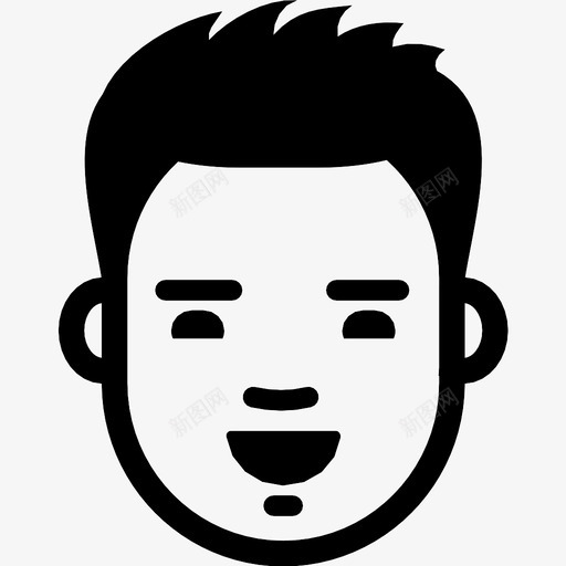 男人开心脸笑图标svg_新图网 https://ixintu.com 微笑 男人 男人开心 笑 脸 面部表情和情绪