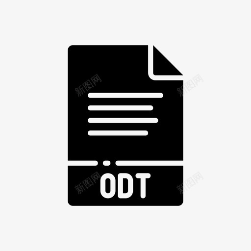 odt文档图标svg_新图网 https://ixintu.com odt 文件 文件格式ver4a 文档 类型 设计