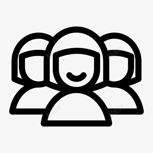 组界面用户多个用户图标svg_新图网 https://ixintu.com 多个用户 界面用户 组 配置文件用户
