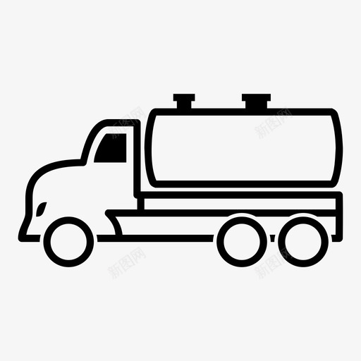 卡车送货油罐车图标svg_新图网 https://ixintu.com 交通 卡车 油罐车 运输 送货