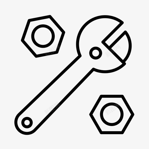建筑工人木工螺母图标svg_新图网 https://ixintu.com 建筑工人 扳手 技工 木工 螺母