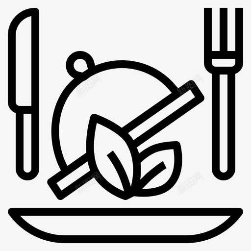 有机食品健康食品餐厅图标svg_新图网 https://ixintu.com 健康食品 有机农业 有机食品 素食主义者 餐厅