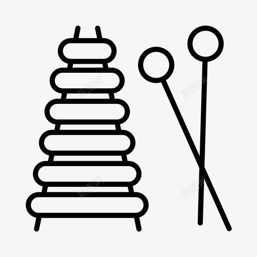 木琴儿童游戏图标svg_新图网 https://ixintu.com 儿童 木琴 游戏 玩具 音乐