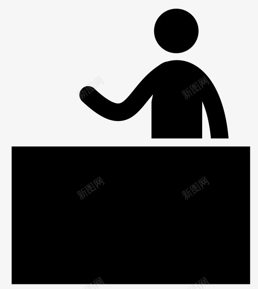 接待台员工接待员图标svg_新图网 https://ixintu.com 员工 工人 接待台 接待员 欢迎