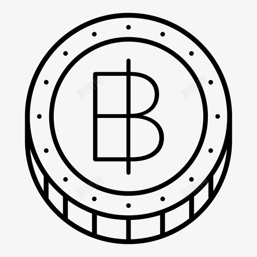 泰铢硬币货币图标svg_新图网 https://ixintu.com 泰国 泰铢 硬币 硬币货币 货币 金融