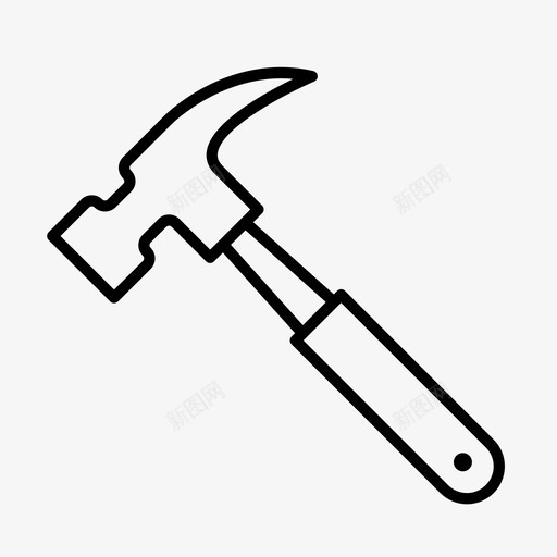 锤子建筑工人商人图标svg_新图网 https://ixintu.com 商人 建筑工人 锤子