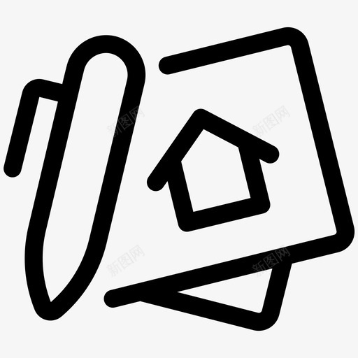 房屋文件抵押贷款房地产图标svg_新图网 https://ixintu.com 不动产文件 房地产 房地产系列第三卷 房屋文件 抵押贷款