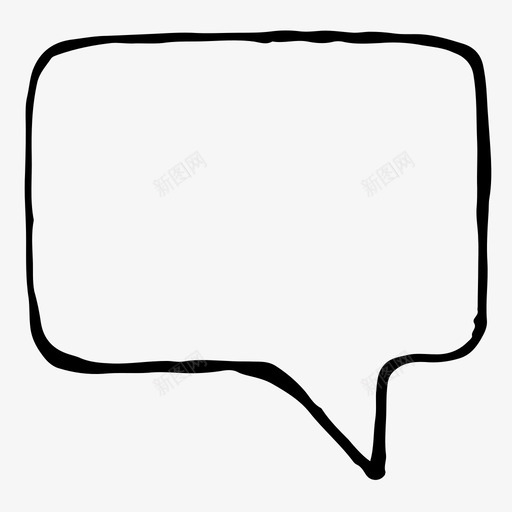 语音泡泡聊天手绘图标svg_新图网 https://ixintu.com 手绘 留言 素描 聊天 语音泡泡