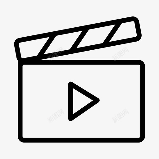 播放电影动画电影图标svg_新图网 https://ixintu.com 动画 开发者 播放电影 电影 视频