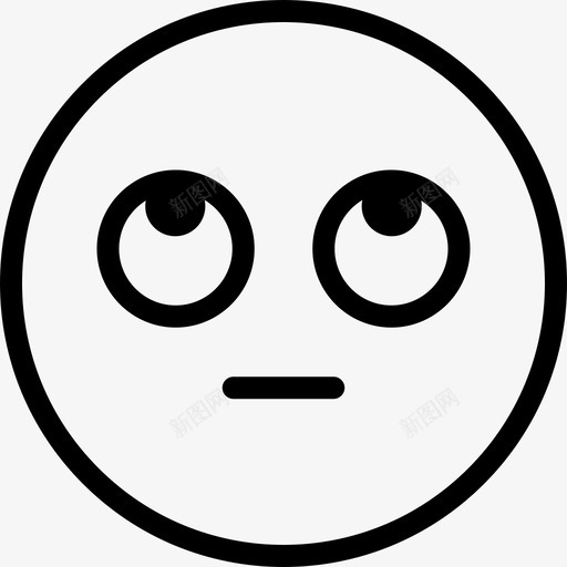 滚动的眼睛表情情绪图标svg_新图网 https://ixintu.com 人 情绪 感觉 滚动的眼睛 脸 表情 表情线