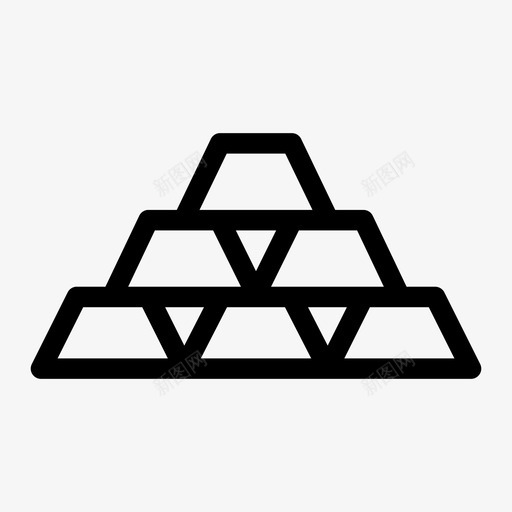 金库钻石金条图标svg_新图网 https://ixintu.com 价值 商学院大胆 金字塔 金库 金条 钻石
