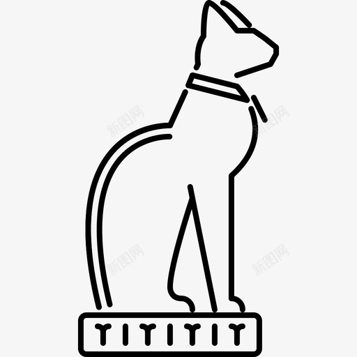 猫雕像国家文化图标svg_新图网 https://ixintu.com 国家 文化 文化大纲64x64 猫雕像 象形文字