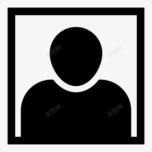 用户框架人物图标svg_新图网 https://ixintu.com 个人资料 人物 基本用户界面 框架 用户 肖像