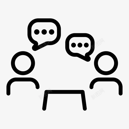 商务会议会议桌图标svg_新图网 https://ixintu.com 会议桌 商务会议
